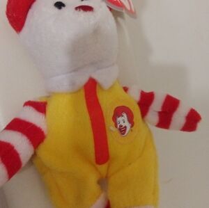 Ronald McDonald the Bear T Y  Beanie Baby 2004 25 years of happiness